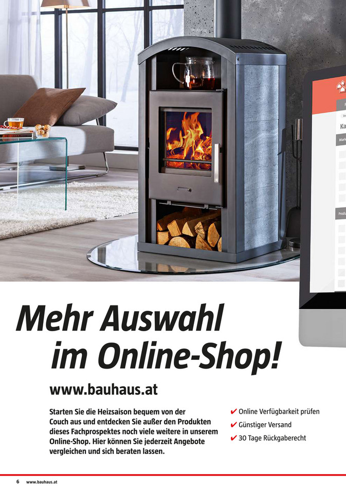 bauhaus.at - BAUHAUS Ofen Katalog 2019 - Ofenrohr (Ø x L: 130 x 250 mm,  Wandstärke: 0,6 mm, Schwarz)